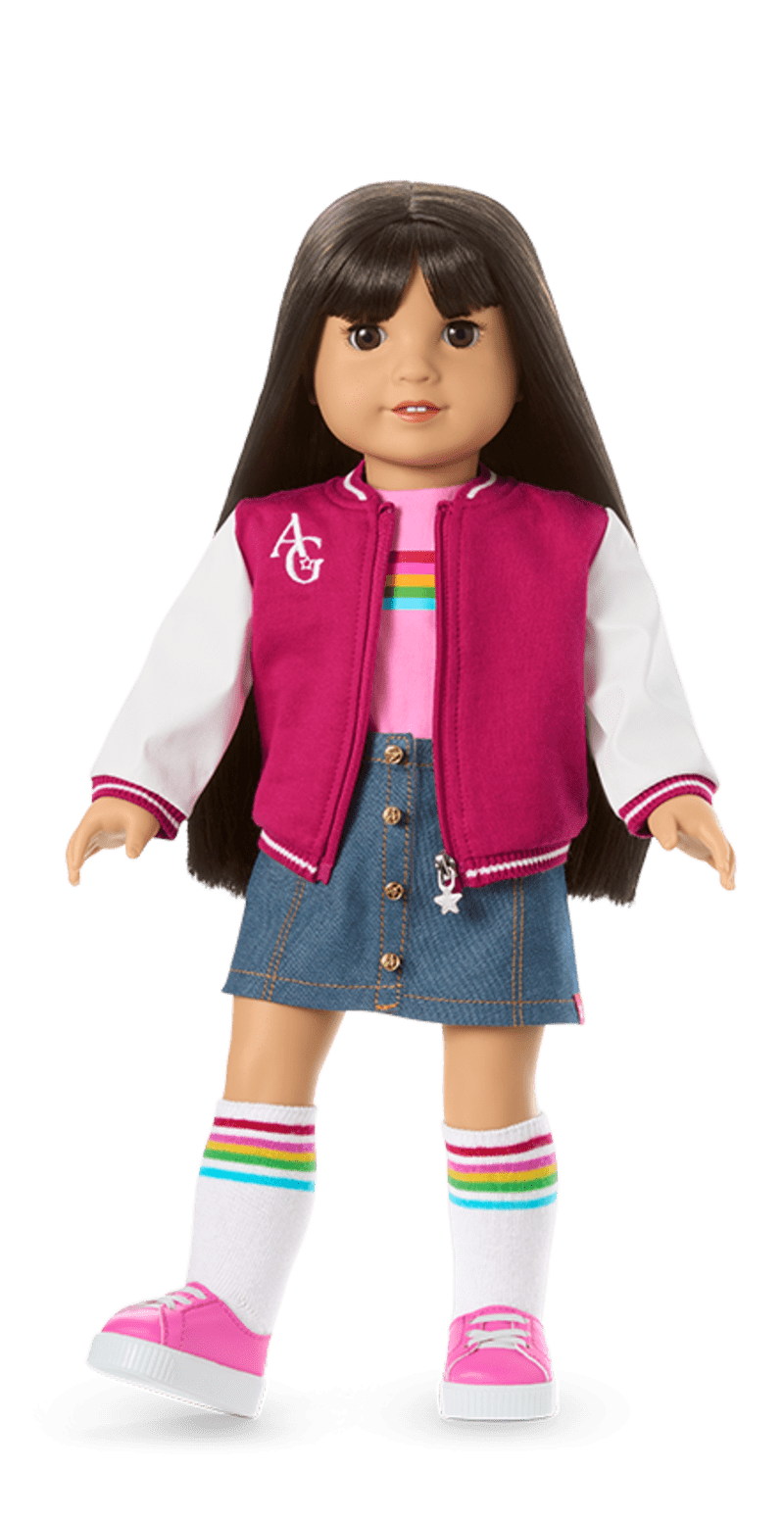 Truly Me™ 18-inch Doll #130 with straight black-brown hair