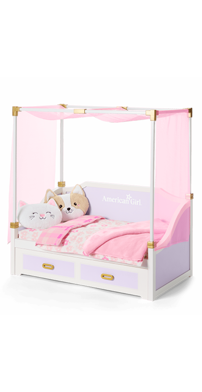 All Set for Sleepovers Canopy Bed for 18-inch Dolls