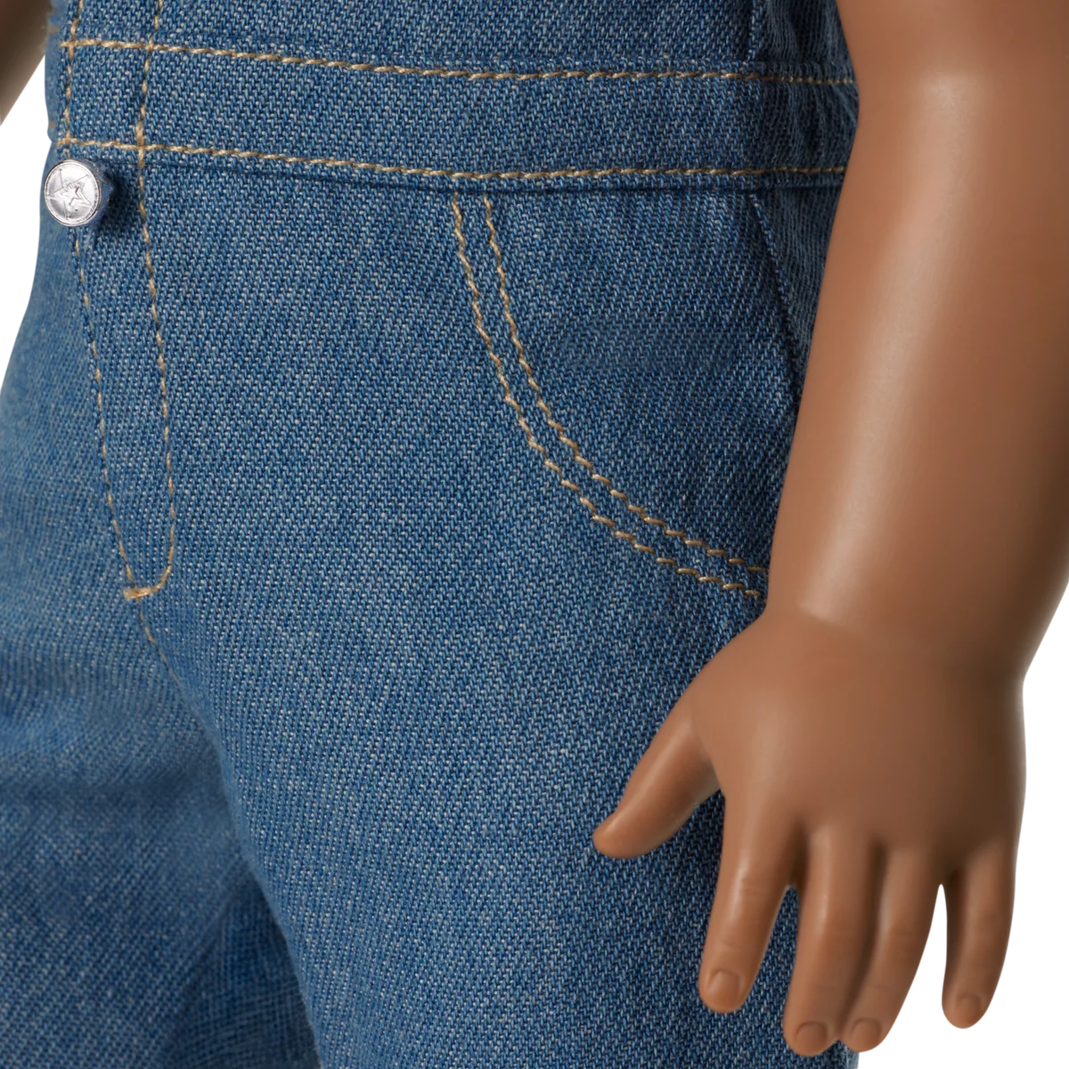 Western Flowers Denim Jumpsuit for 18-inch Dolls