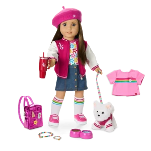Truly Me™ 18-inch Doll #107, Puppy, Mini Backpack & Accessories AG™ Star Squad Bundle