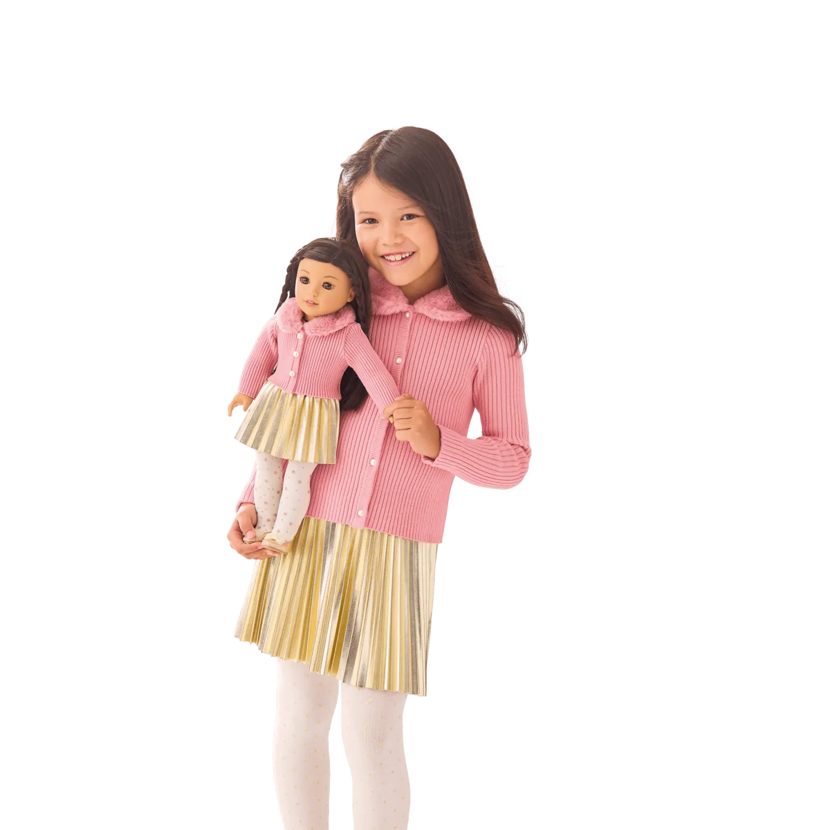 American Girl® x Janie and Jack Rosy Ribbed Cardigan for Girls