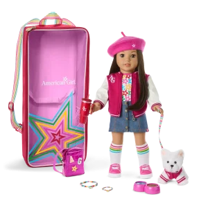Truly Me™ 18-inch Doll #124, Accessories, Puppy & Doll Carrier