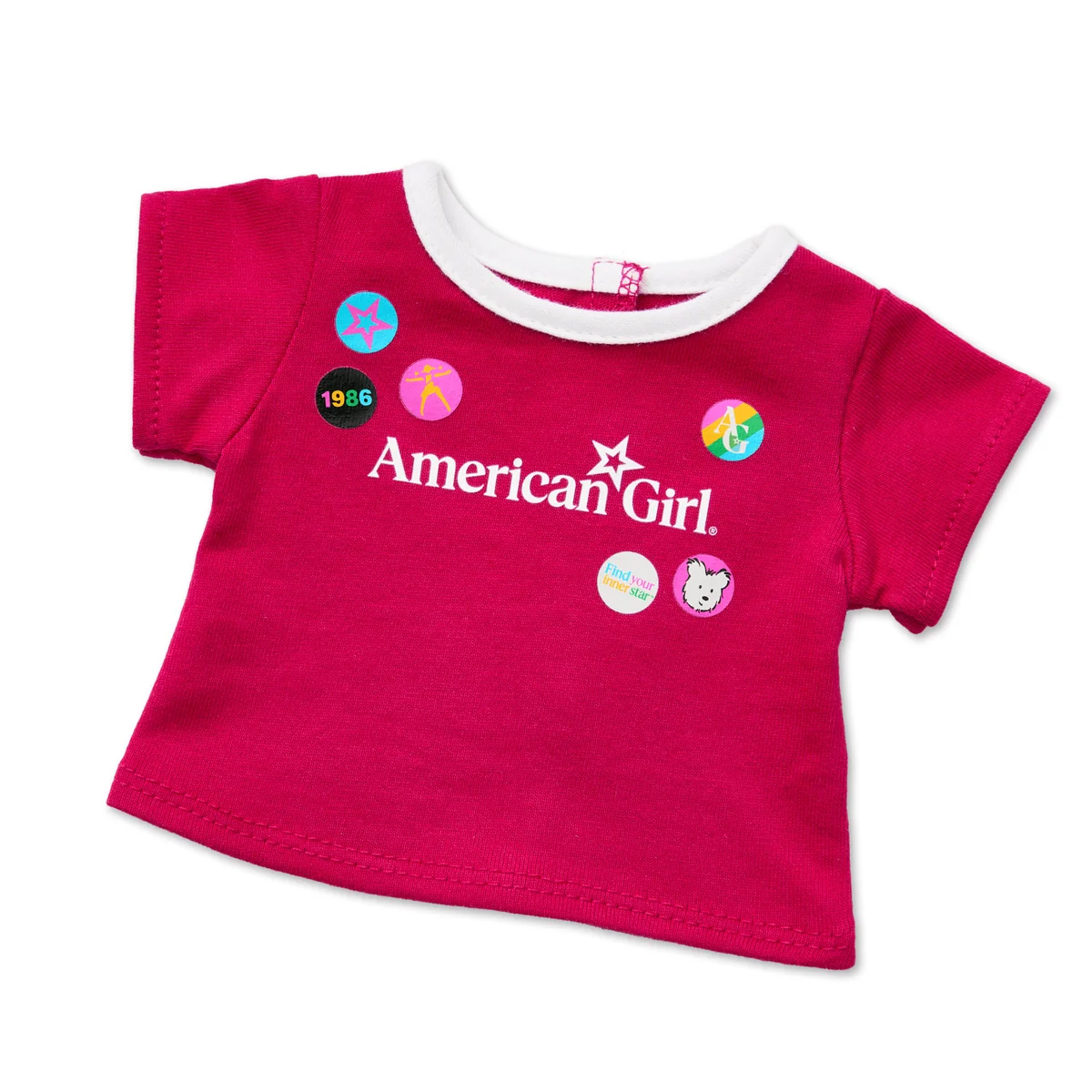 Matching AG™ Grin Pins Ringer Tee Set for Girls & 18-inch Dolls