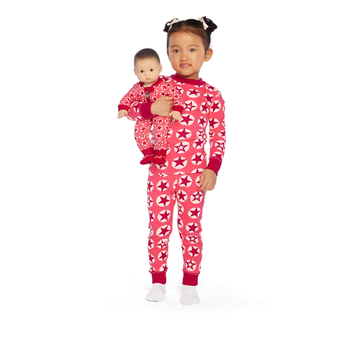 American Girl® x Hanna Andersson Berry Bright Stars Pajamas for Little Girls & Bitty Baby® Dolls