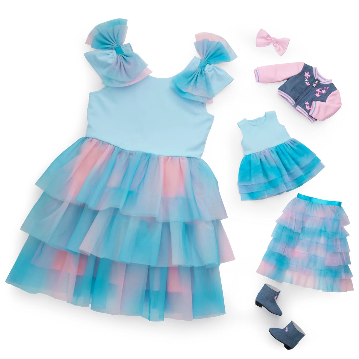 AG™ x Harlem’s Fashion Row Cherry Blossom Couture Ruffle Dress for Girls & 18-inch Dolls