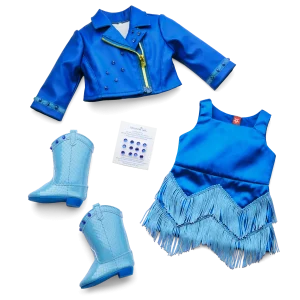 September Sapphire Sparkle Outfit for 18-inch Dolls