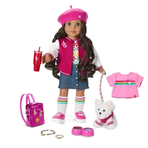 Truly Me™ 18-inch Doll #108, Puppy, Mini Backpack & Accessories AG™ Star Squad Bundle