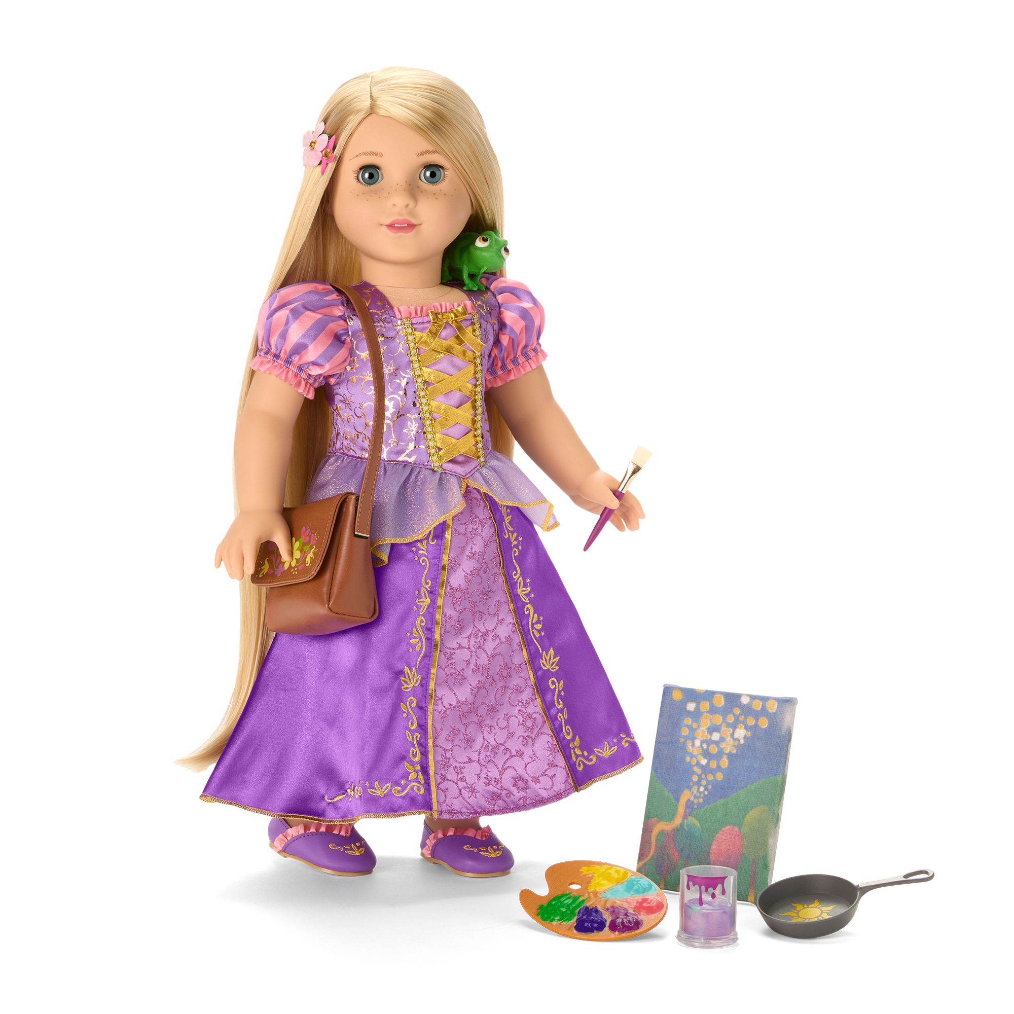 American Girl® Disney Princess Rapunzel Painting Accessories & Pascal for 18-inch Dolls