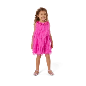 Party-Pink Birthday Dress for Little Girls (Bitty Baby®)