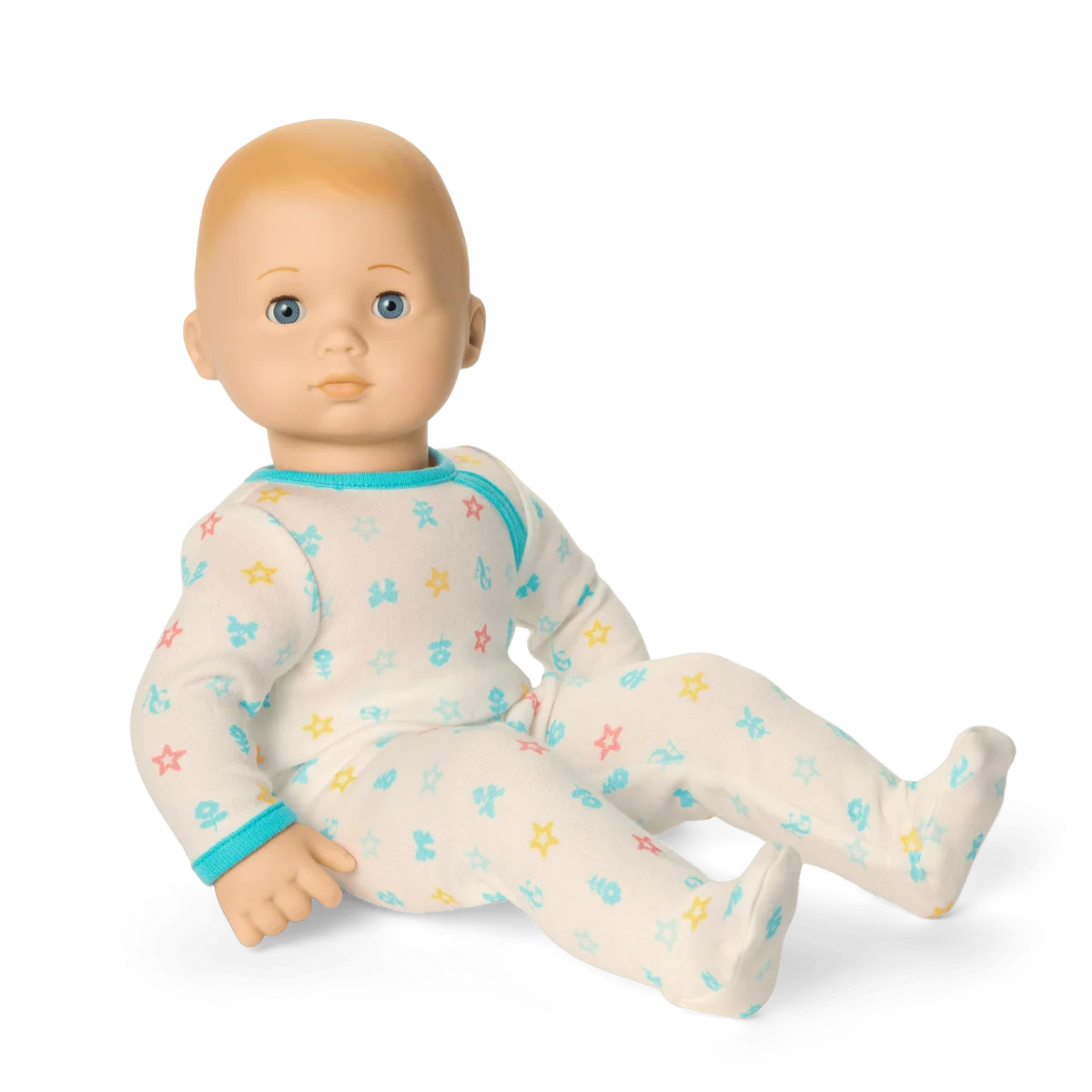 Bitty Baby® Doll #3 with blonde hair in Pastel Blue