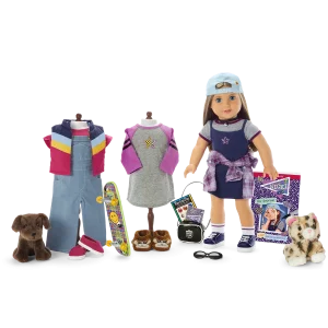 ’90s Twins Nicki’s™ Skateboarding Gift Set (Historical Characters)