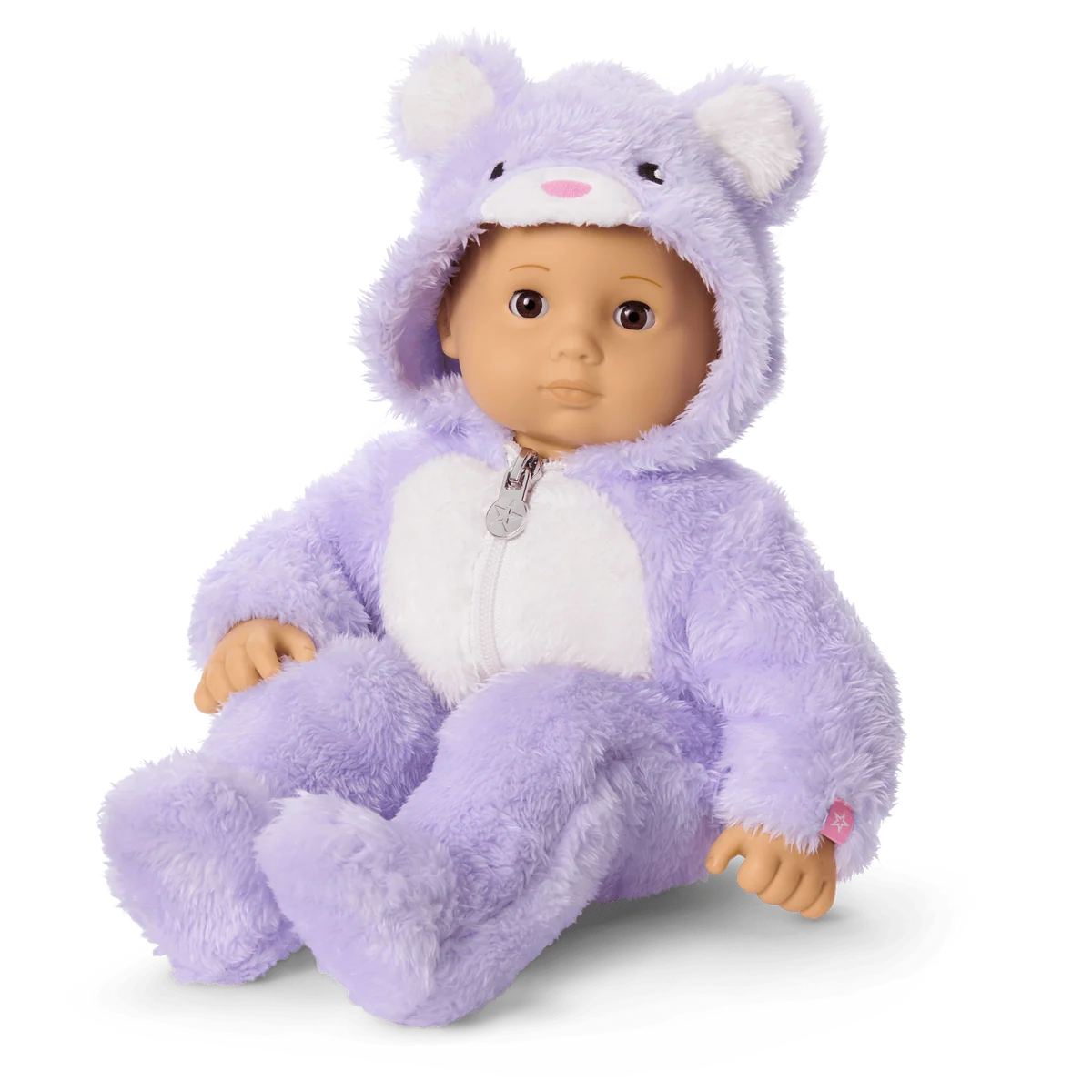 Lovable Lavender Bear One-Piece Outfit for Bitty Baby® Dolls