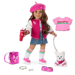 Truly Me™ 18-inch Doll #117, Puppy, Mini Backpack & Accessories AG™ Star Squad Bundle