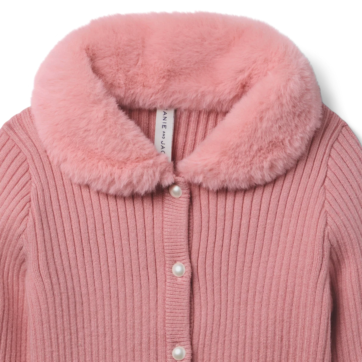 American Girl® x Janie and Jack Rosy Ribbed Cardigan for Girls