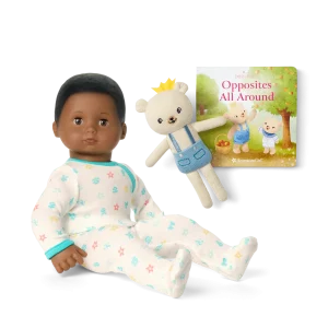 Bitty Baby® Doll #1 in Pastel Blue + Bear Friend & Board Book