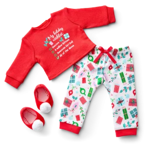 Holiday Wish List PJs for 18-inch Dolls