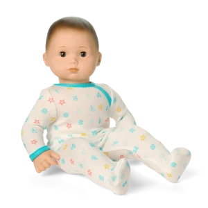 Bitty Baby® Doll #2 with brown hair in Pastel Blue