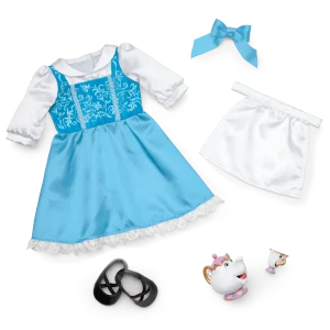 American Girl® Disney Princess Belle Blue Dress, Mrs. Potts, Chip & Accessories for 18-inch Dolls