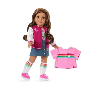 Truly Me™ 18-inch Doll #117 with wavy dark-brown hair