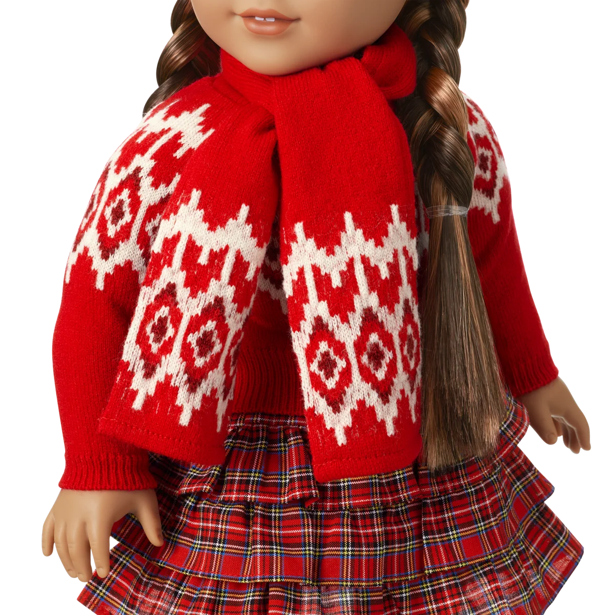 American Girl® x J.Crew Fair Isle Hearts Sweater & Plaid Skirt Bundle for 18-inch Dolls