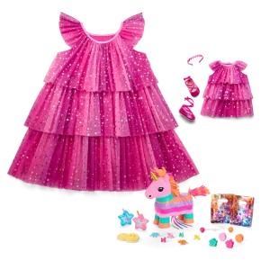 Pink Party-Ready Dresses & Accessories for Girls & 18-inch Dolls