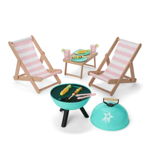Raquel's™ Beach Chairs & Barbecue Set for 18-inch Dolls (Girl of the Year™ 2026)