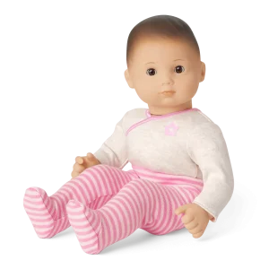 Bitty Baby® Doll #2 with brown hair in Pretty Pink