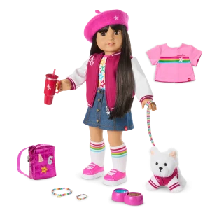Truly Me™ 18-inch Doll #130, Puppy, Mini Backpack & Accessories AG™ Star Squad Bundle