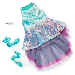 Glam Shimmering Ocean Outfit for 18-inch Dolls