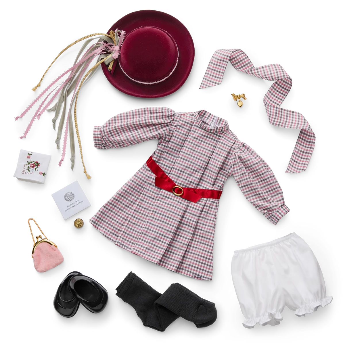 Samantha Parkington™ 18-inch Doll & Cranberry Party Dress Bundle (Historical Characters)