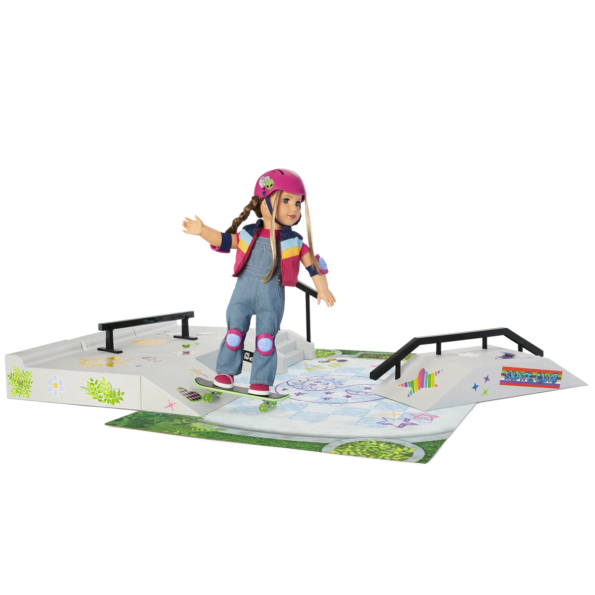 Isabel™ & Nicki's™ 2-in-1 Tennis Court & Skate Spot for 18-inch Dolls (Historical Characters)