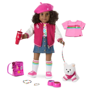 Truly Me™ 18-inch Doll #112, Puppy, Mini Backpack & Accessories AG™ Star Squad Bundle