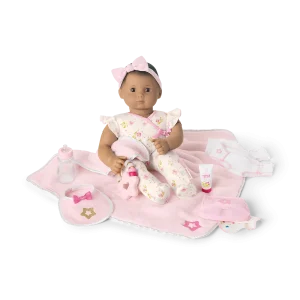 Bitty Baby® Doll #5 with brown hair Care & Play Set