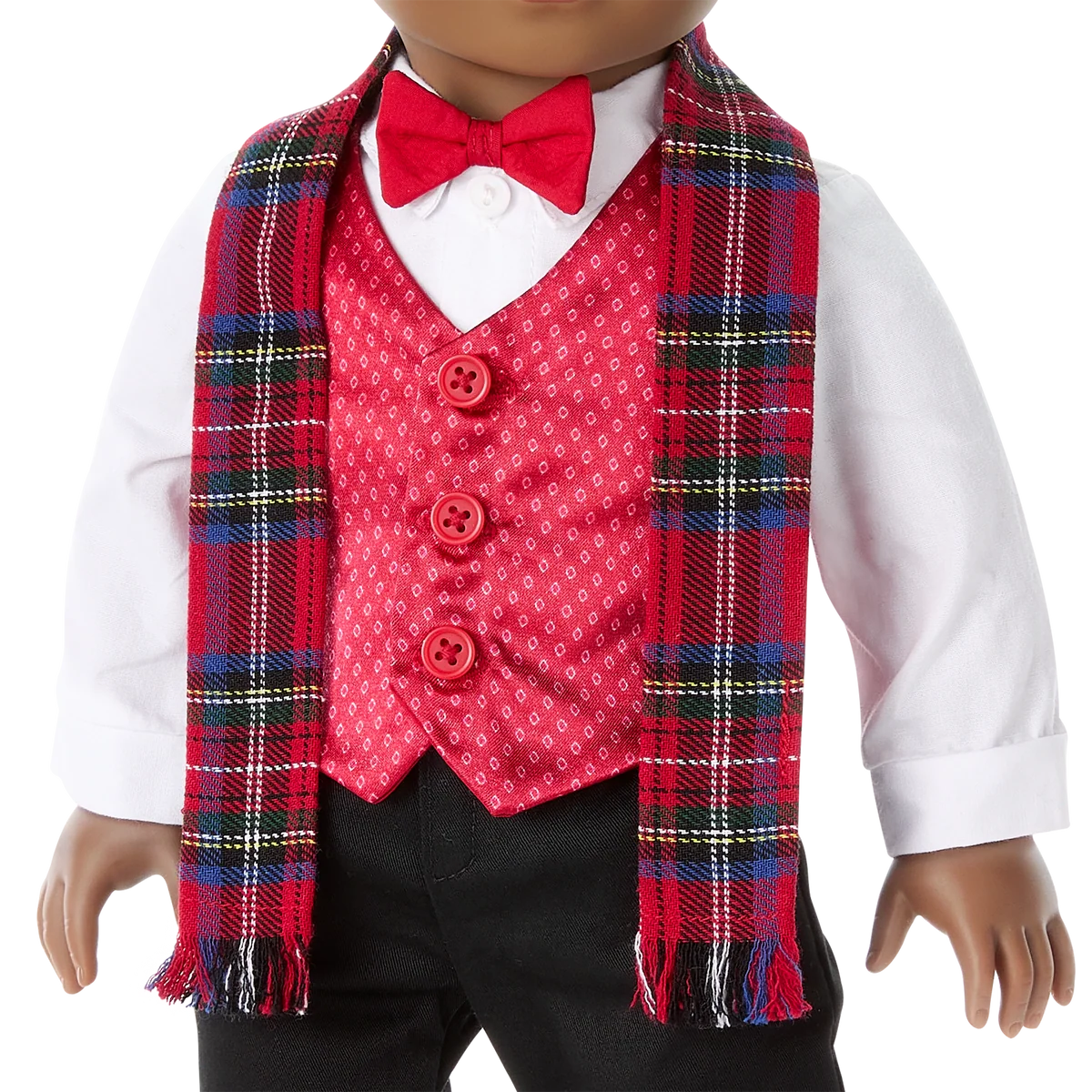 Pop of Plaid Holiday Outfit for 18-inch Dolls