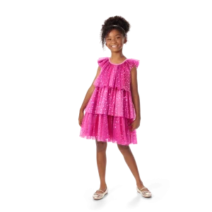 Pink Party-Ready Dress for Girls