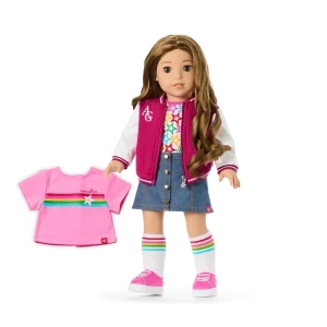 Truly Me™ 18-inch Doll #118 with curly caramel hair