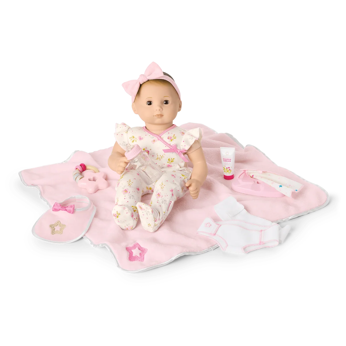 Bitty Baby® Doll #2 with brown hair Care & Play Set