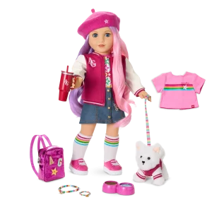 Truly Me™ 18-inch Doll #116, Puppy, Mini Backpack & Accessories AG™ Star Squad Bundle