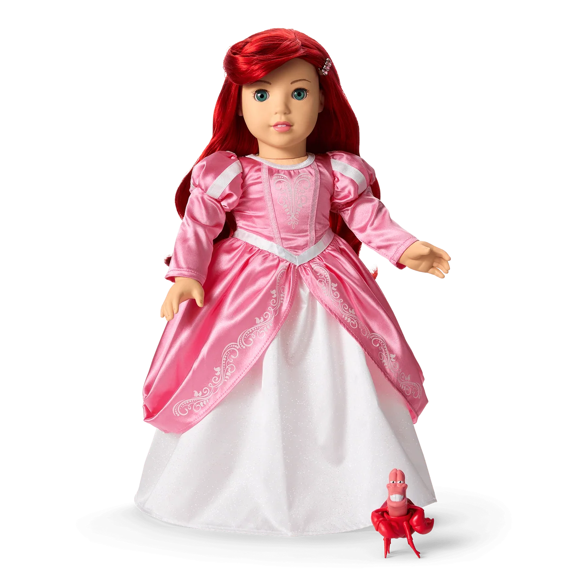 American Girl® Disney Princess Ariel Castle Ball Gown, Sebastian & Accessories for 18-inch Dolls