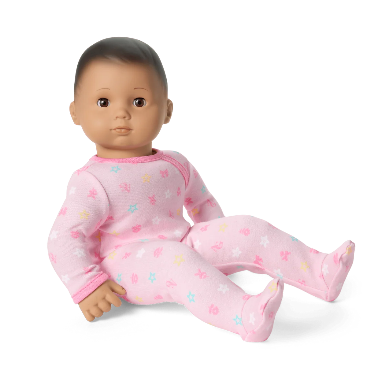 Bitty Baby® Doll #5 with dark-brown hair in Pastel Pink