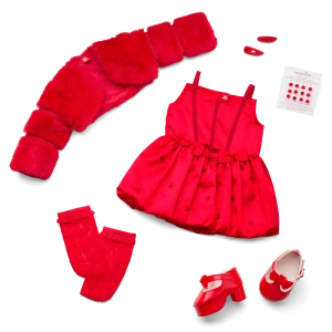 July Ruby Beauty Outfit for 18-inch Dolls