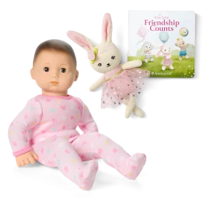 Bitty Baby® Doll #2 in Pastel Pink + Bunny Friend & Board Book
