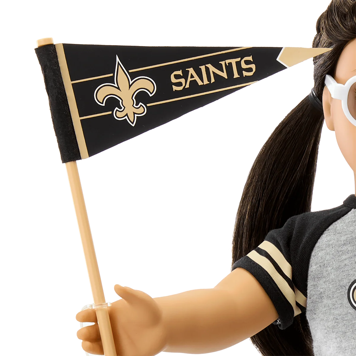 American Girl® x NFL New Orleans Saints Fan Outfit & Accessories for 18-inch Dolls