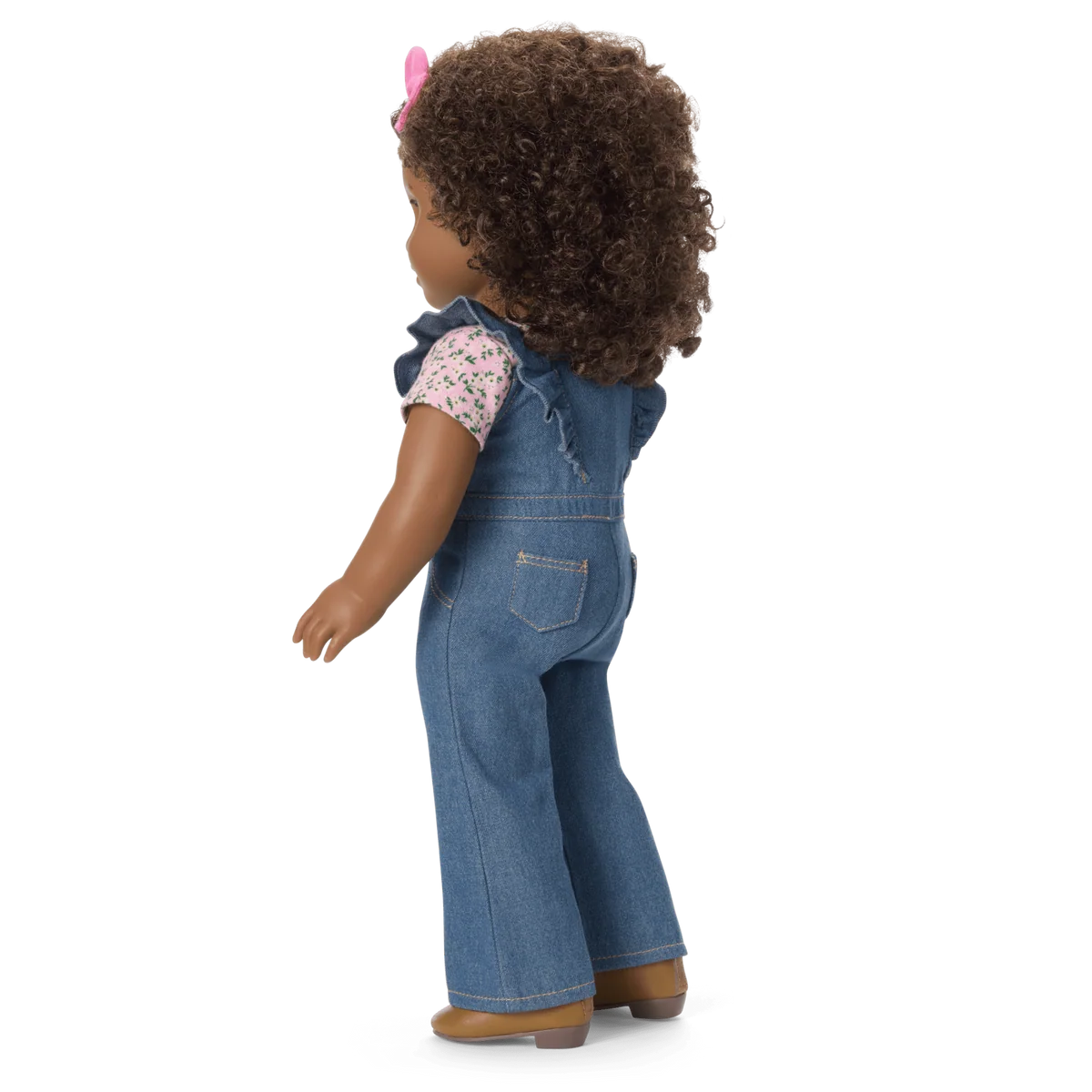 Western Flowers Denim Jumpsuit for 18-inch Dolls
