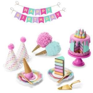 Extra Sweet Birthday Party Set for 18-inch Dolls