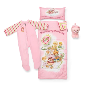 Courtney’s™ Strawberry Shortcake™ Sleeping Bag & PJs for 18-inch Dolls (Historical Characters)