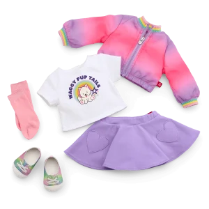 Summer’s™ Waggy Pup Tails™ Outfit for 18-inch Dolls (Girl of the Year™ 2025)