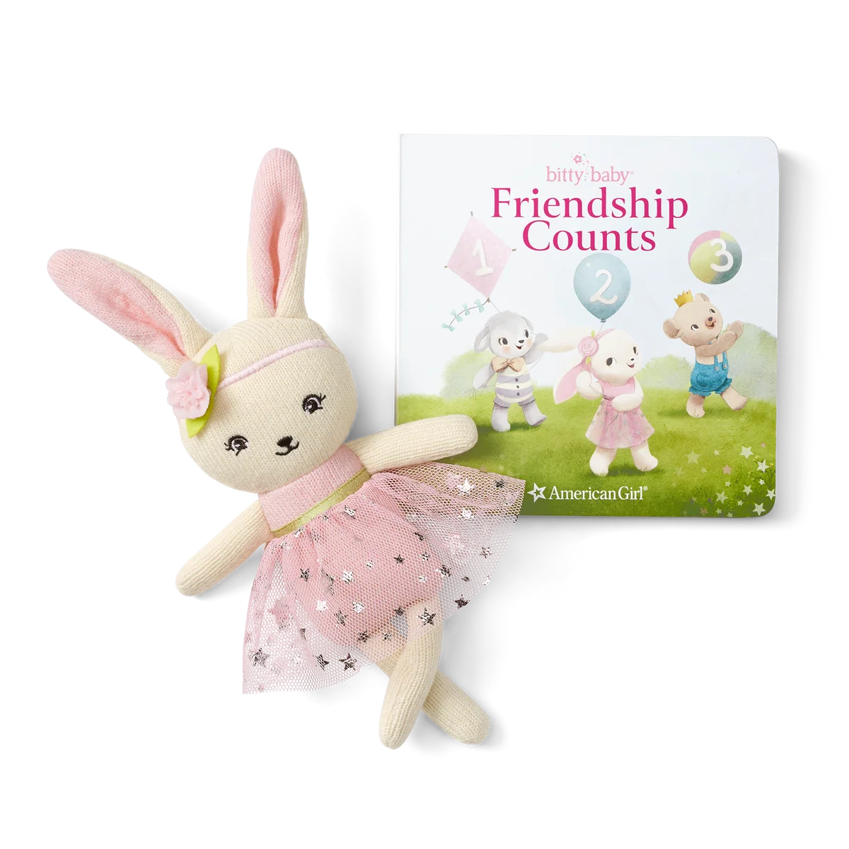 Bitty Baby® Doll #1 in Pastel Pink + Bunny Friend & Board Book