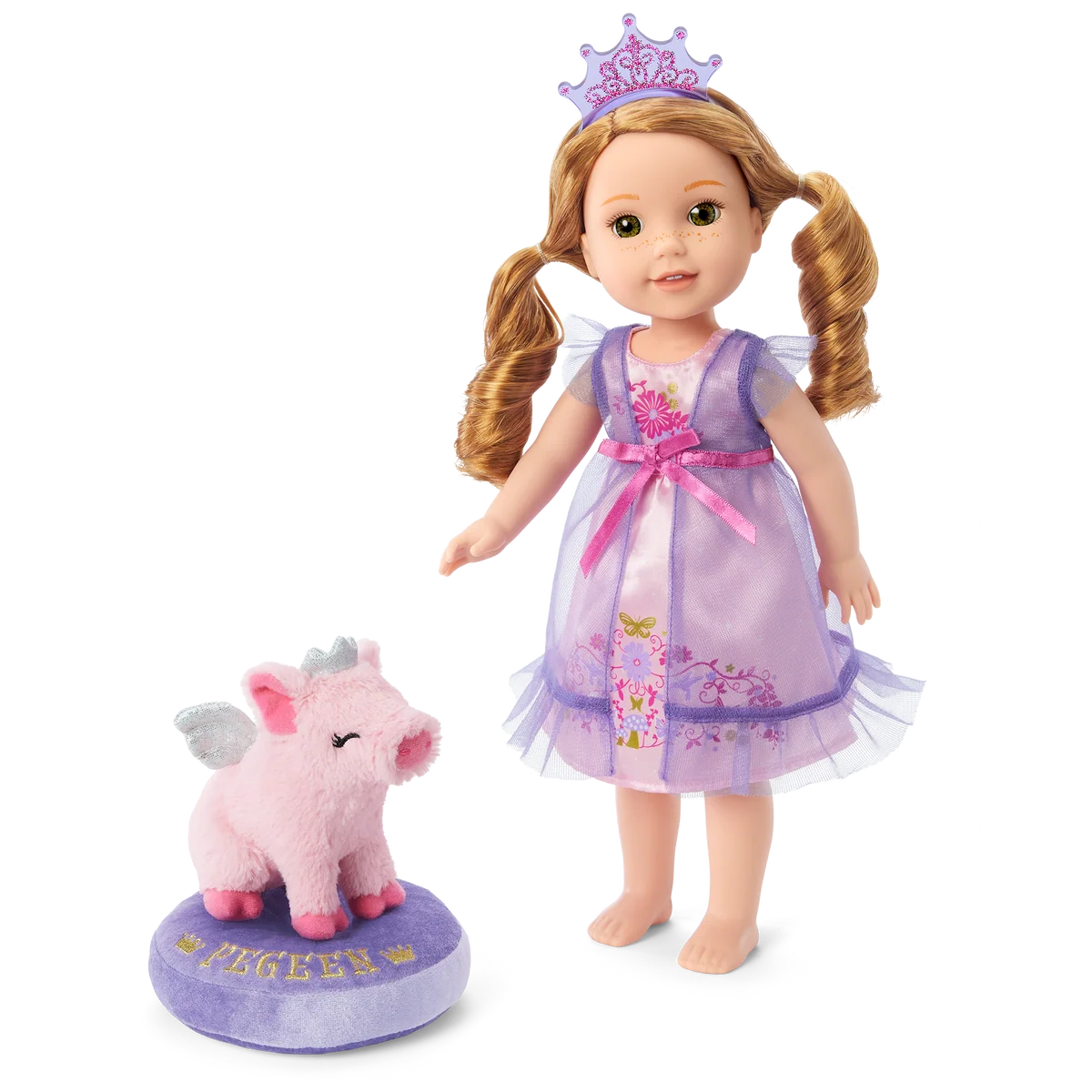 Royal Ruffles Nightie & Pegeen™ Bundle (WellieWishers™)