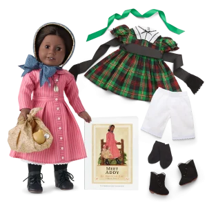 Addy Walker™ 18-inch Doll & Tartan Plaid Dress Bundle (Historical Characters)
